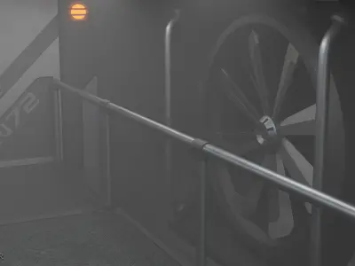 Sci-Fi Corridor 3D model 3