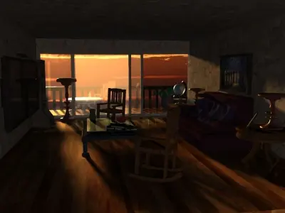 Furniture Living Room Set  3D model