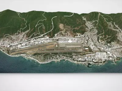 Cityscape Catia la Mar Vargas State Venezuela 3D model