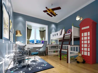 Boys Bedroom  Inspiring Spaces 3D model