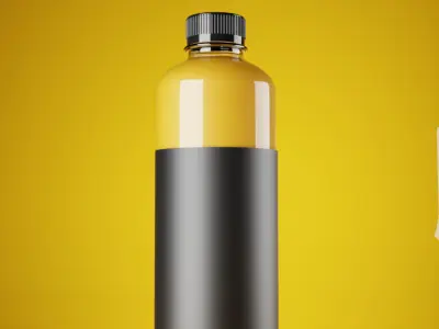 Juice Glass Plastic Bottle  Free 3D model