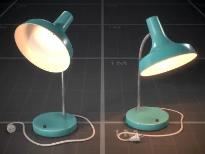 Soviet Desk Lamp Low-poly 3D model