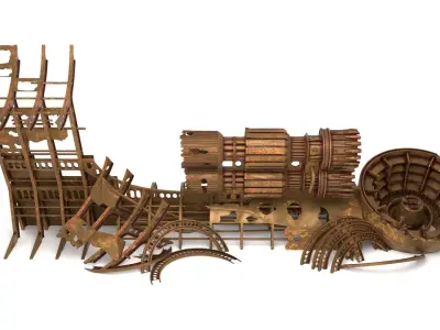 JB-75 Starclipper Wreck 1-6 scale Hottoys 3D print model