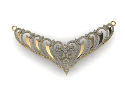 Unique 3D Women Pendant Elegance and Personal Style 3D print model