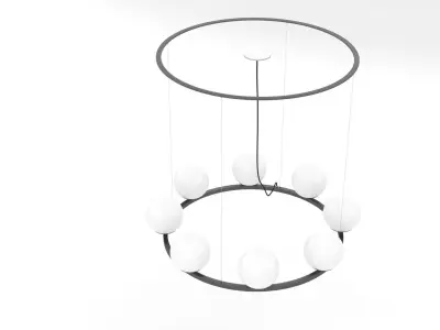 Circular Chandelier 003 3D model