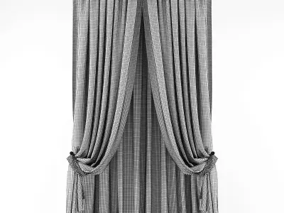 Curtains curtain with sheers Low-poly 3D model purchase