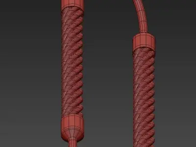 Wide Champagne Gold LED Mini Pendant 3D model