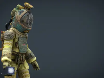 Alien Kane Spacesuit Low-poly 3D model