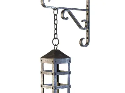 Medieval Metal Lantern 3D model