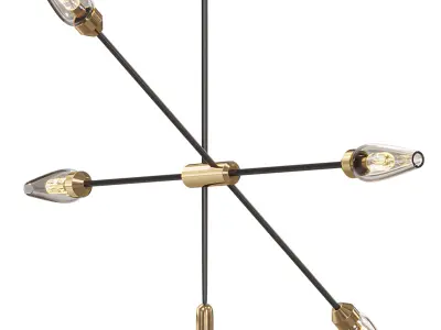 Arrow Bronze Chandelier 3D model
