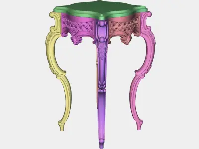 Carved telephone table for CNC 02 3D model
