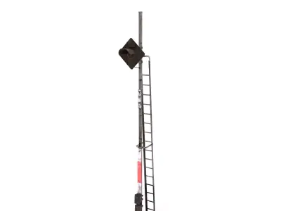 Train Traffic Light Weathered 12 3D model