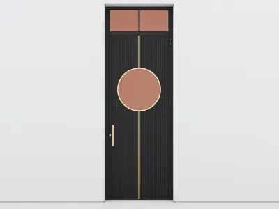 Aluminium door 340 3D model