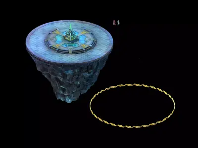 Moon City - Round Platform 02 3D model