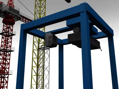 Cranes construction 3D model