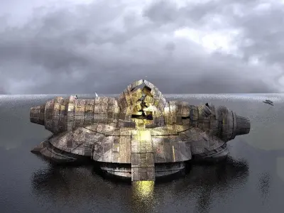 Planet Arch Pulse Terra Shard kit bash 3  3D model