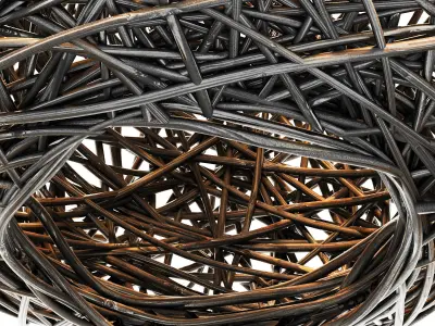 Lamp Rattan sphere hive n2 3D model