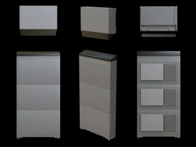 Home Battery Storage System Low-poly 3D model
