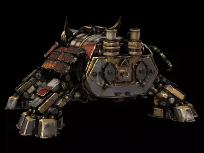 Samurai Fusion Cannon Armored Siege Artillery Highpoly Game 3D print model