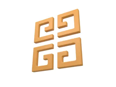 Givenchy Logo v1 002 Free low-poly 3D model