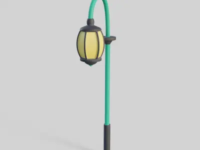 Cartoon Street Light 7 3D model
