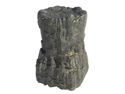 black rock pillar Low-poly 3D model