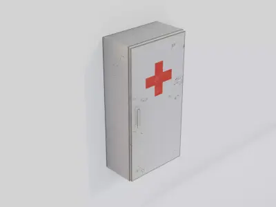 Medical Cabinet - Low-poly PBR Low-poly 3D model