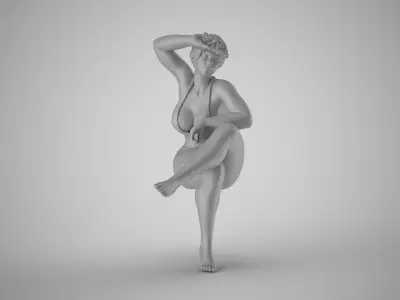 Woman Warming in the Sun 3D print model