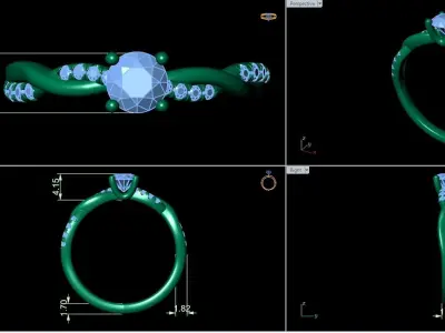 engagement fancy ring  3D print model