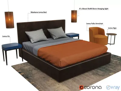 Madama Lema Bed 3D model