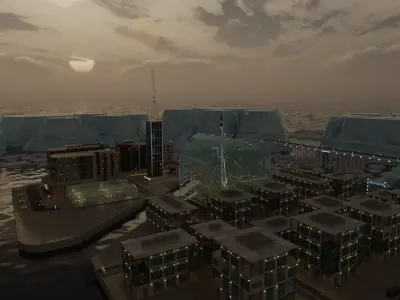 Antarctic City 3D model