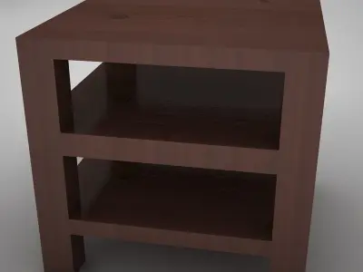 coffe table square 2 Low-poly 3D model
