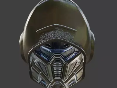 Futuristic Sci Fi Helmet 3D model