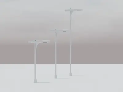 Futuristic Street Lamp 3D model