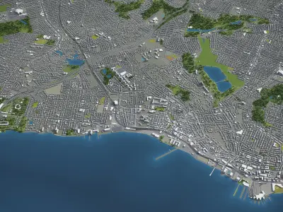 New York - Staten Island Low-poly 3D model
