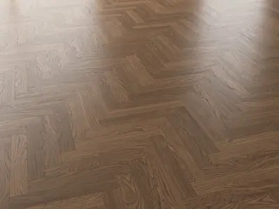 Parquet Oak Black Walnut Brushed set 2 3D model