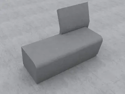 Modern Bench Street and Garden 5 3D model