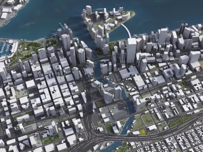 Miami Low-poly 3D model