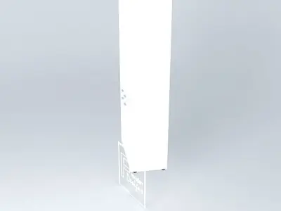 HIGH CABINET with WOOD 26 ALUM. FRAME GLASS DOORS 900x450x2090mm Free 3D model