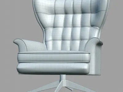 Armchair C40 Low-poly 3D model