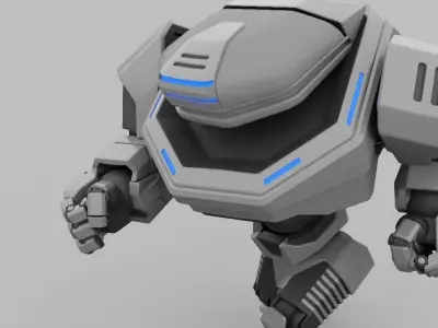 Droid runner rigged - animated character 3D model