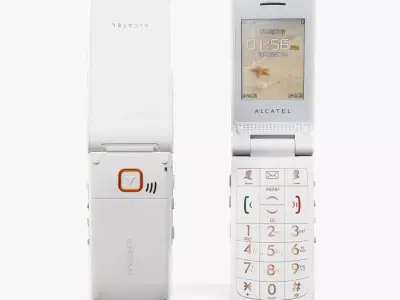 Alcatel One Touch 536 White Low-poly 3D model