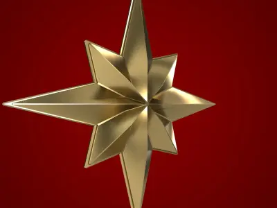 Captain Marvel Emblem Low-poly 3D model