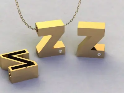 Alphabet Z Pendant  3D print model