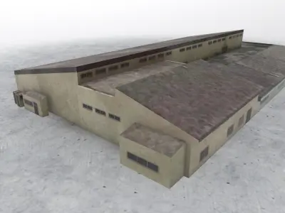 EDDF Fire Station 3 Low-poly 3D model