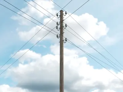 Electric Poles 3D model