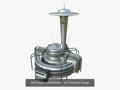 10 SciFi Facility D Collection - Sci Fi Exterior Design 3D Model Pack