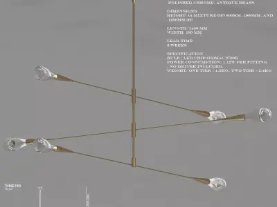 TEARDROP chandelier 3D model