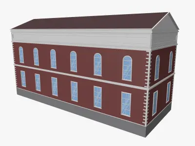 Cartoon Courthouse 3D model