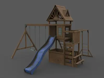 PBR Playground Jungle Gym 05 Low-poly 3D model